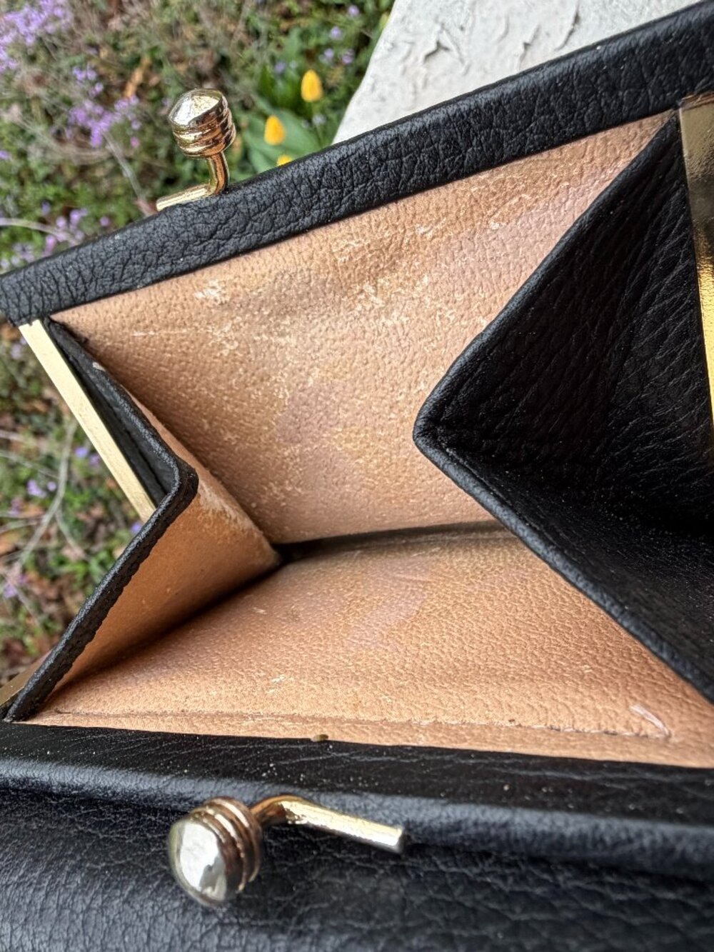 Dooney & Bourke Vintage USA 90s All Black Small Kisslock Coin Purse Wallet - Picture 7 of 9